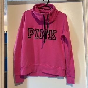 PINK VICTORIA SECRET COWL NECK PULLOVER SWEATER